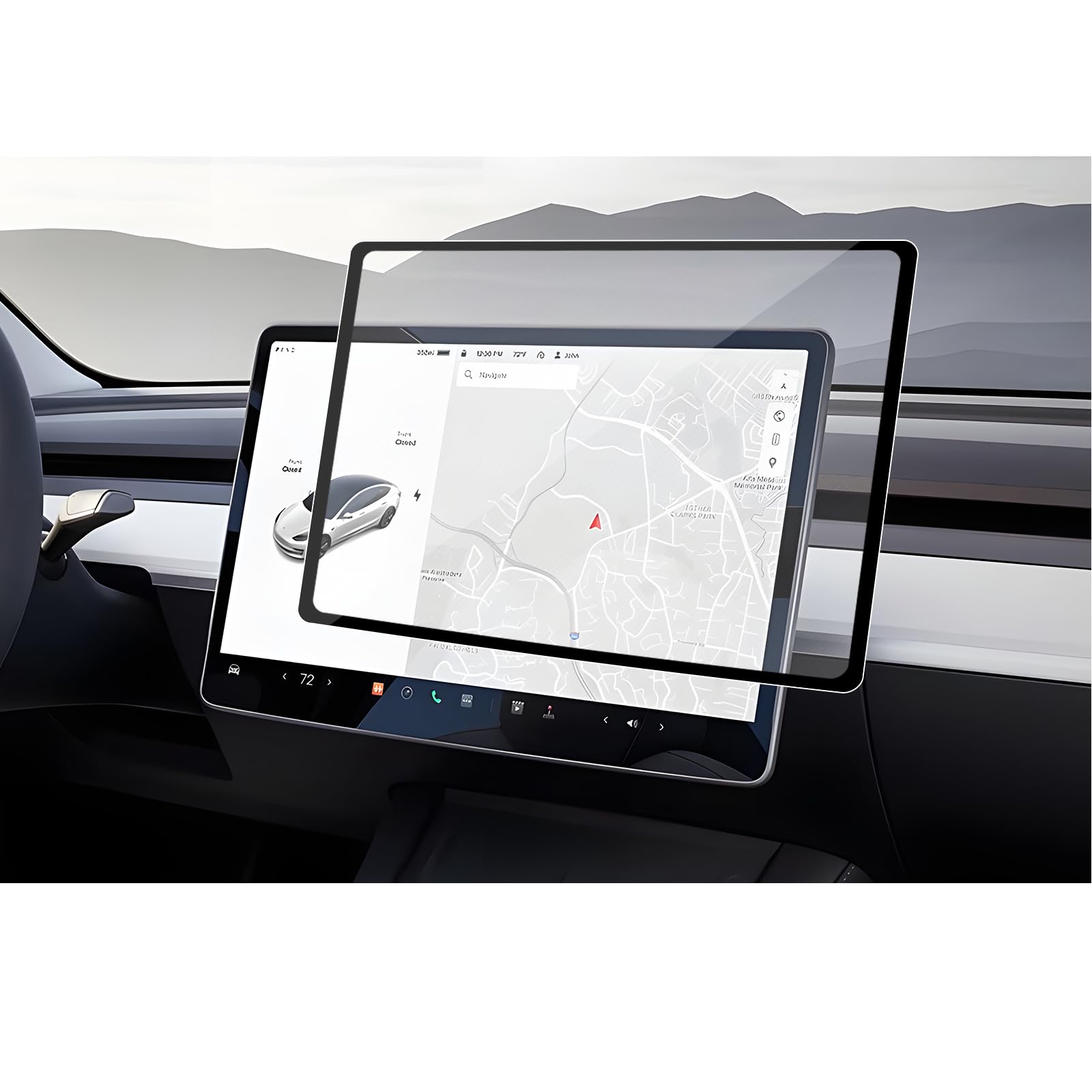 Kit Verre Trempé pour Tesla Model 3 2024 2025 Film de Protection d