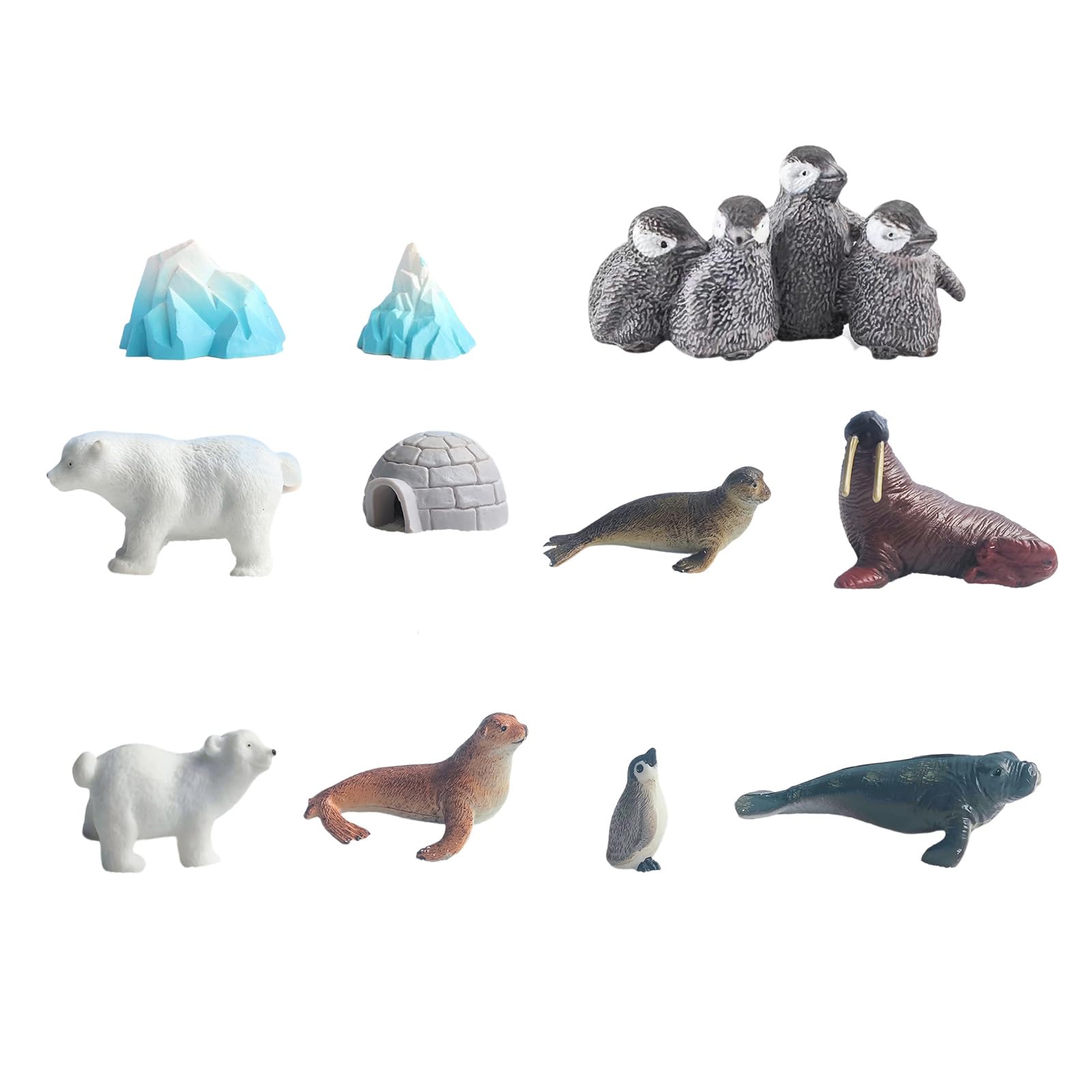 Beimus Life Like Aquariums Decoration with Snow Mountain and Icebergs Penguins for Home Fishtanks Landscape Fishtanks Decors