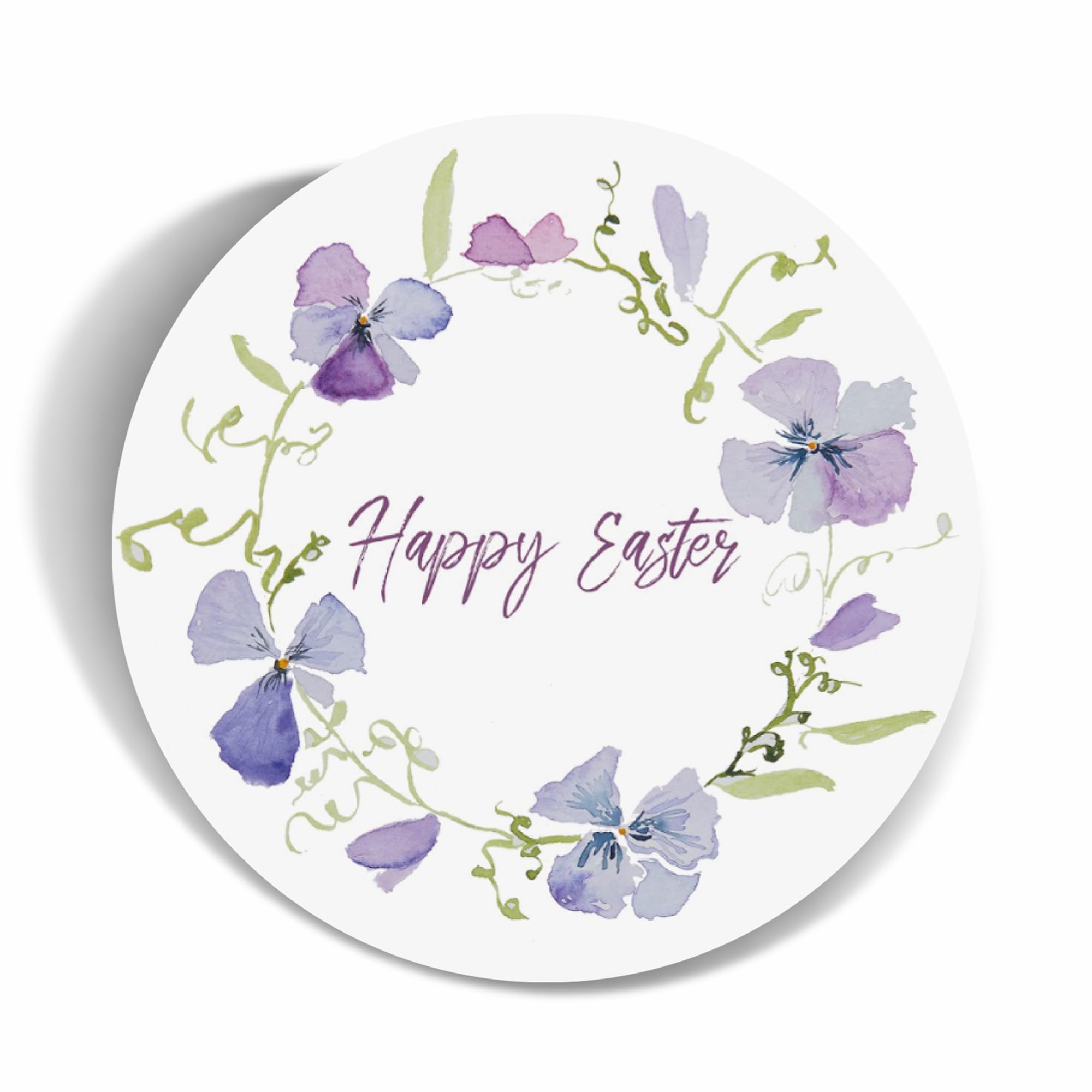 Pack of 180 Happy Easter Floral Decor Paper Labels, 37mm Self-Adhesive Stickers, Multipack Stationery Craft Decorative Labels