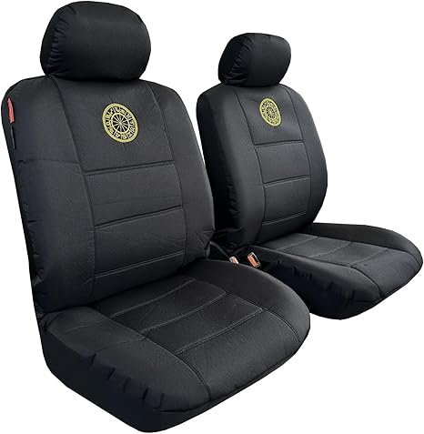 Zodiac Signs Astrology Canvas Seat Covers Front Bucket Universal Fit Heavy Duty Waterproof Auto Automotive Interior Protection for Cars Trucks SUVs