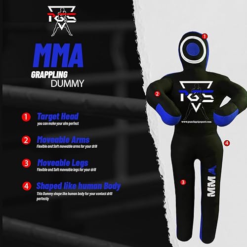 Miniatura 10 de MMA Grappling Dummy Brasileño JIU Jitsu BJJ Saco de boxeo para defensa personal lucha libre Judo Karate Boxeo Lanzamiento Presentación Posición de