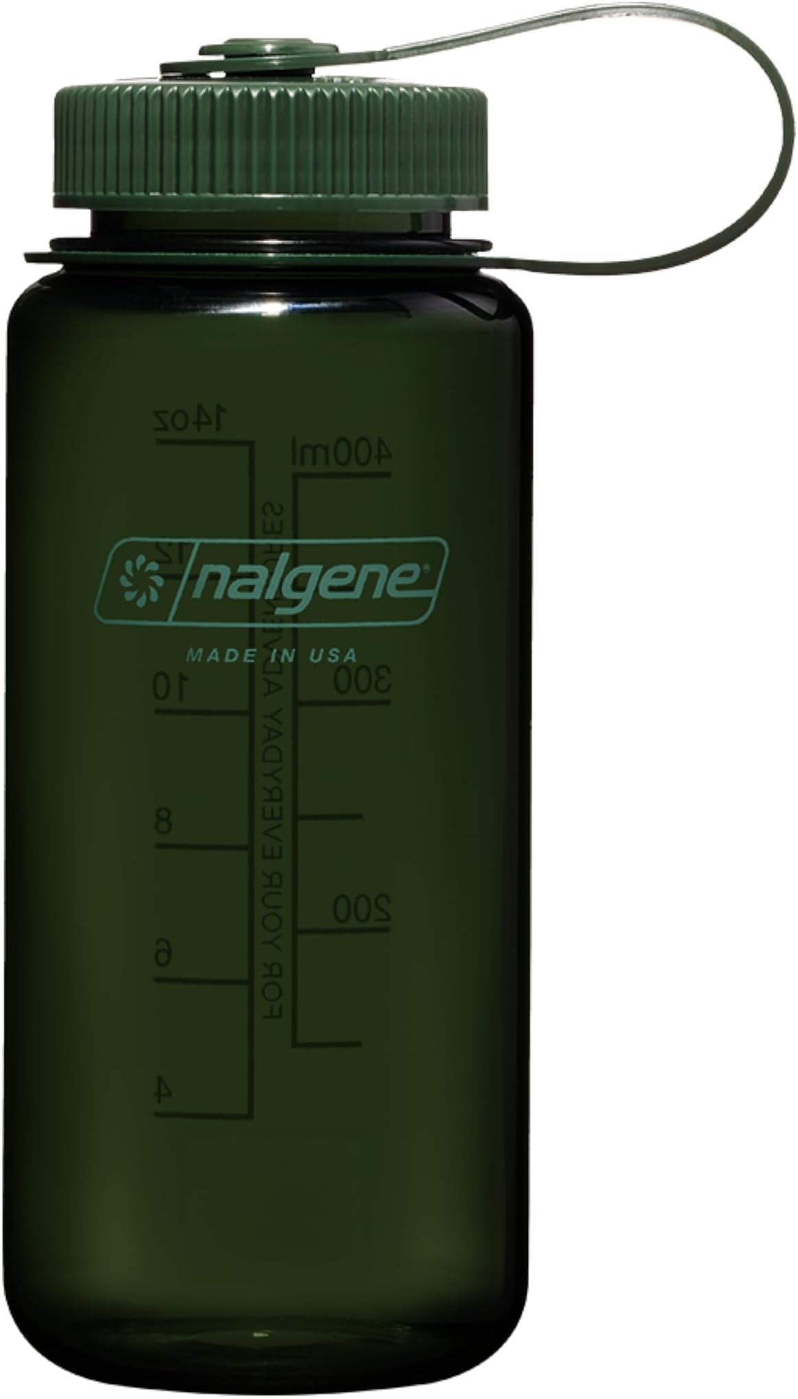 Nalgene Sustain Tritan BPA-Free Water Bottle Made with Material Derived from 50% Plastic Waste (using ISCC certified mass balance), 16 OZ, Wide Mouth, Jade (Pack of 6)