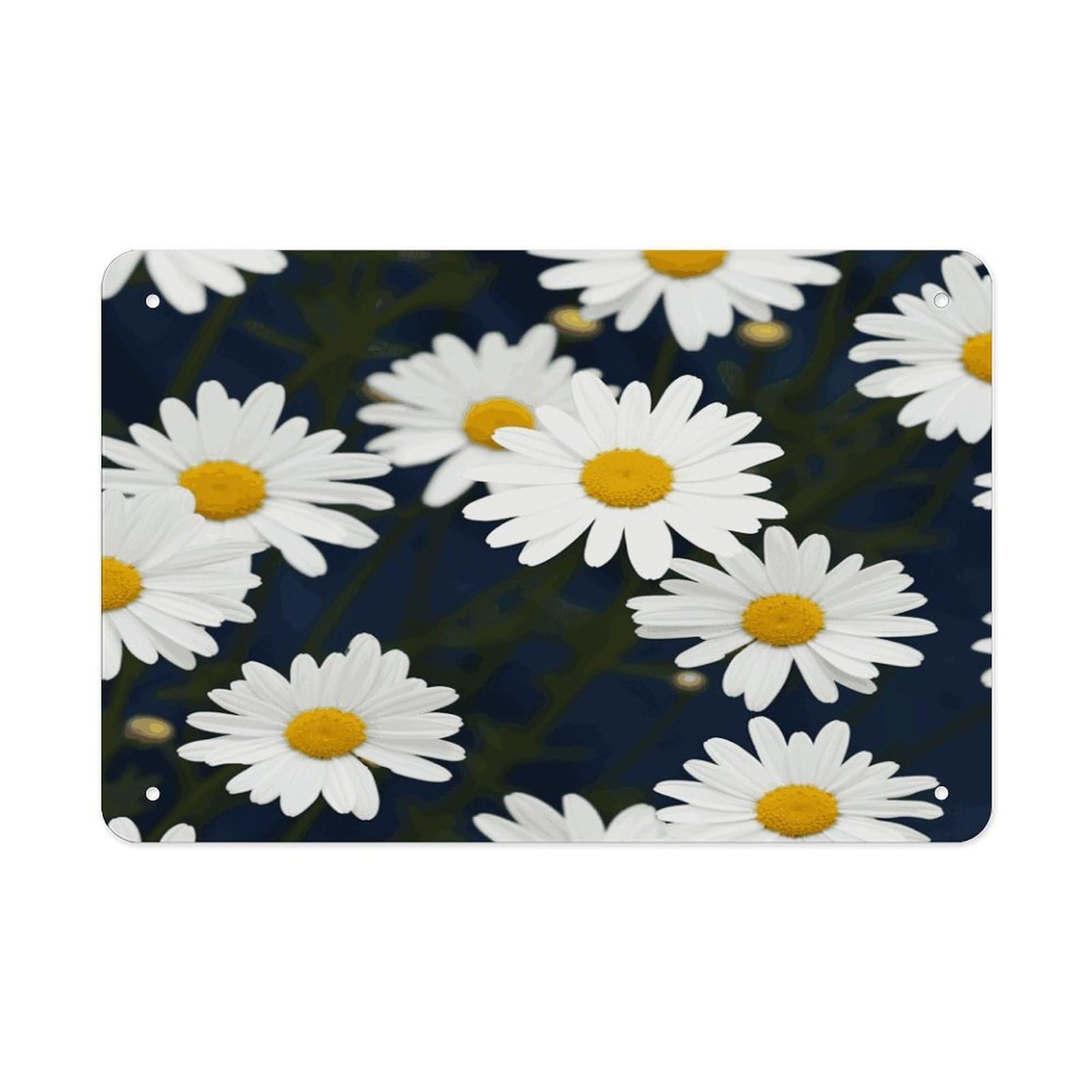 Fodpand Style Flowers Daisy Wall Art Metal Signs Tin Sign