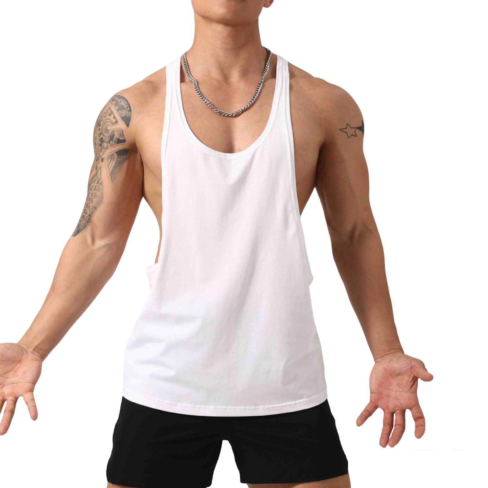 Canotte da uomo in cotone canotte in tinta unita estate atletica allenamento muscolare canotte da allenamento culturismo camicie