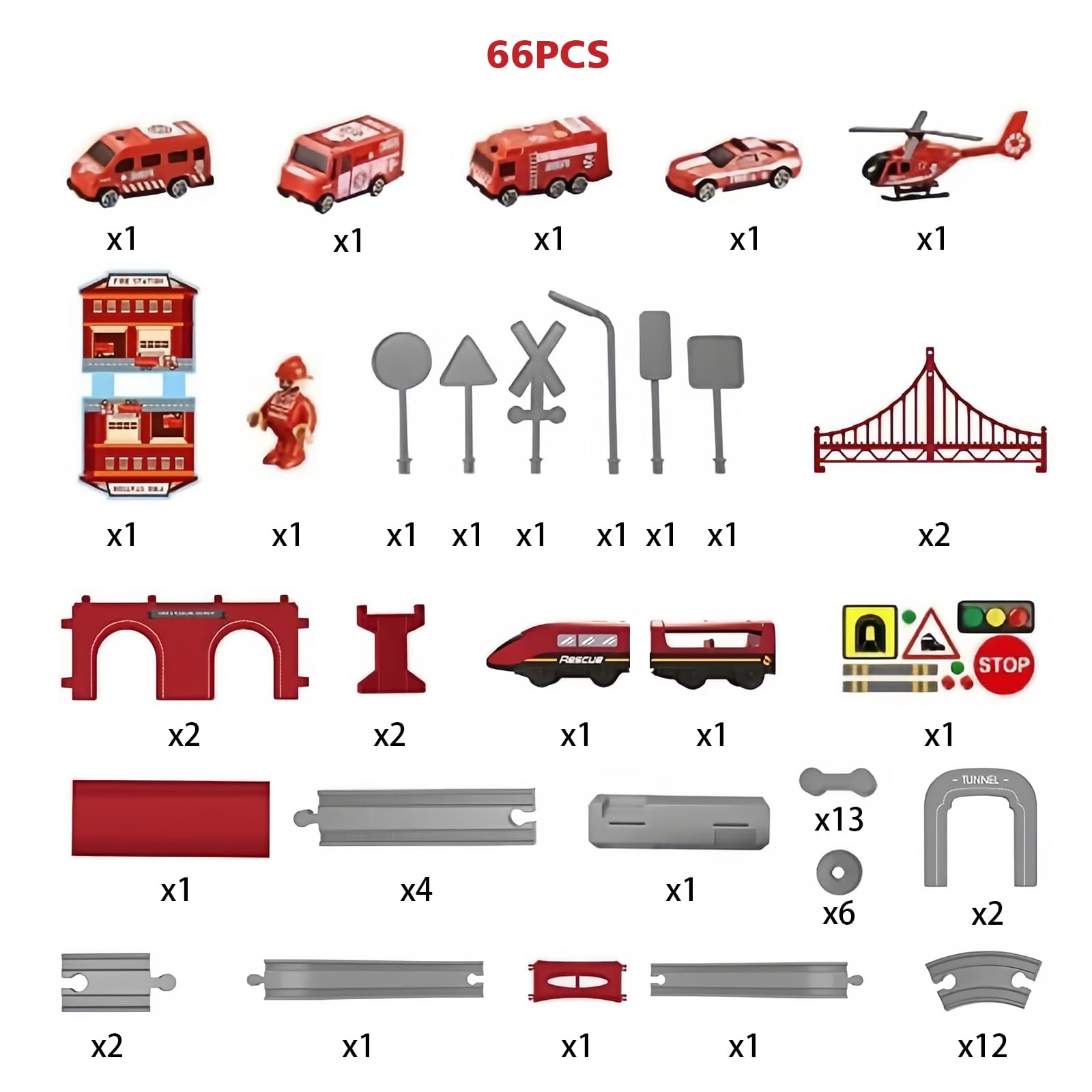 Train électrique Enfant 73 Pièces Avec Feu De Signalisation - Jouet Circuit De Course Pour 3-7 Ans