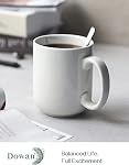 DOWAN 20 Oz Coffee Mugs with Large Handle, Ceramic Large White Mugs, Set of 6 White Coffee Mugs, Large Cup for Coffee, Tea, Hot Cocoa, Appreciation Father's Day Gifts, Dishwasher and Microwave Safe
