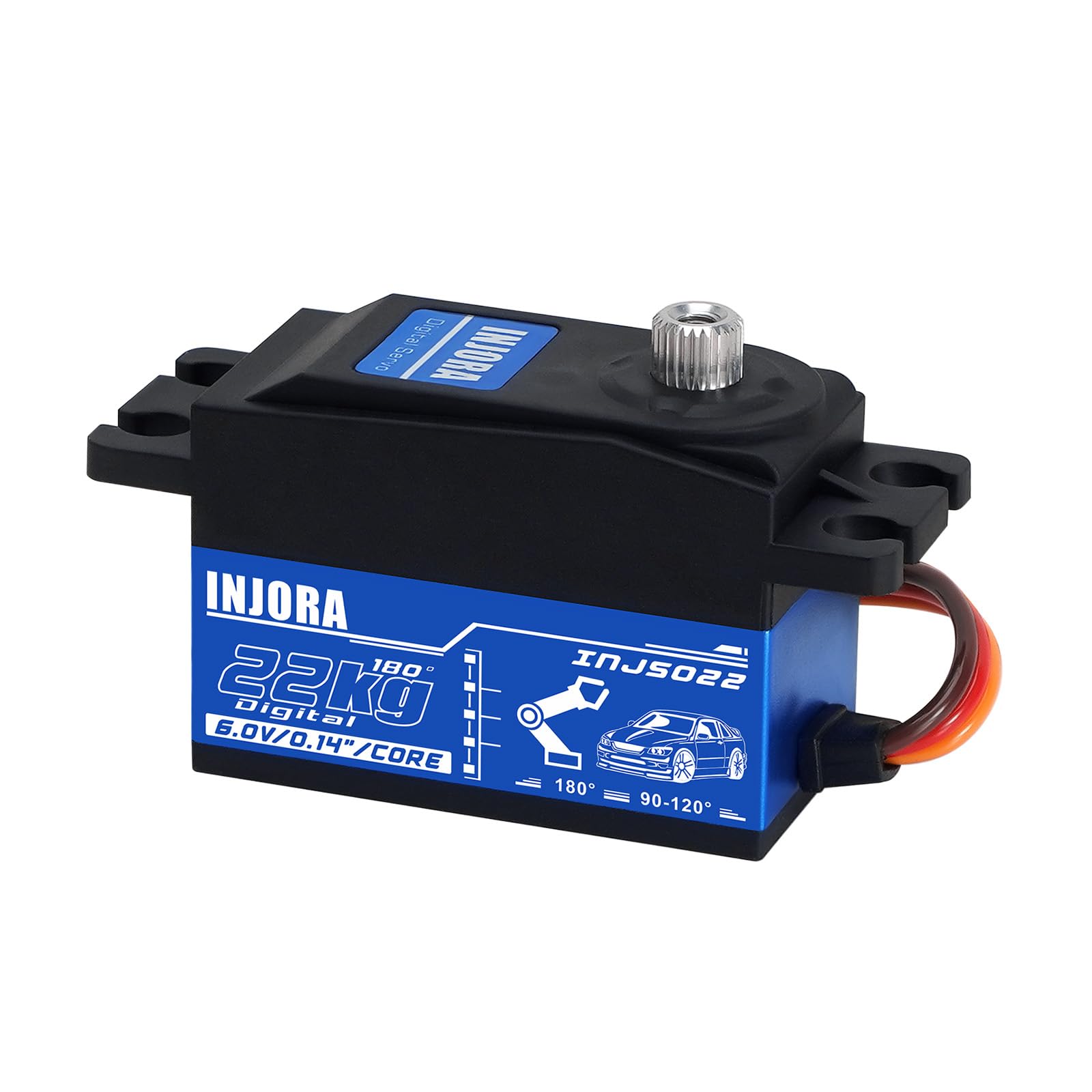 INJORA INJS022 22KG Low Profile Digital Servo for 1/10 RC Car Robot Model Upgrade