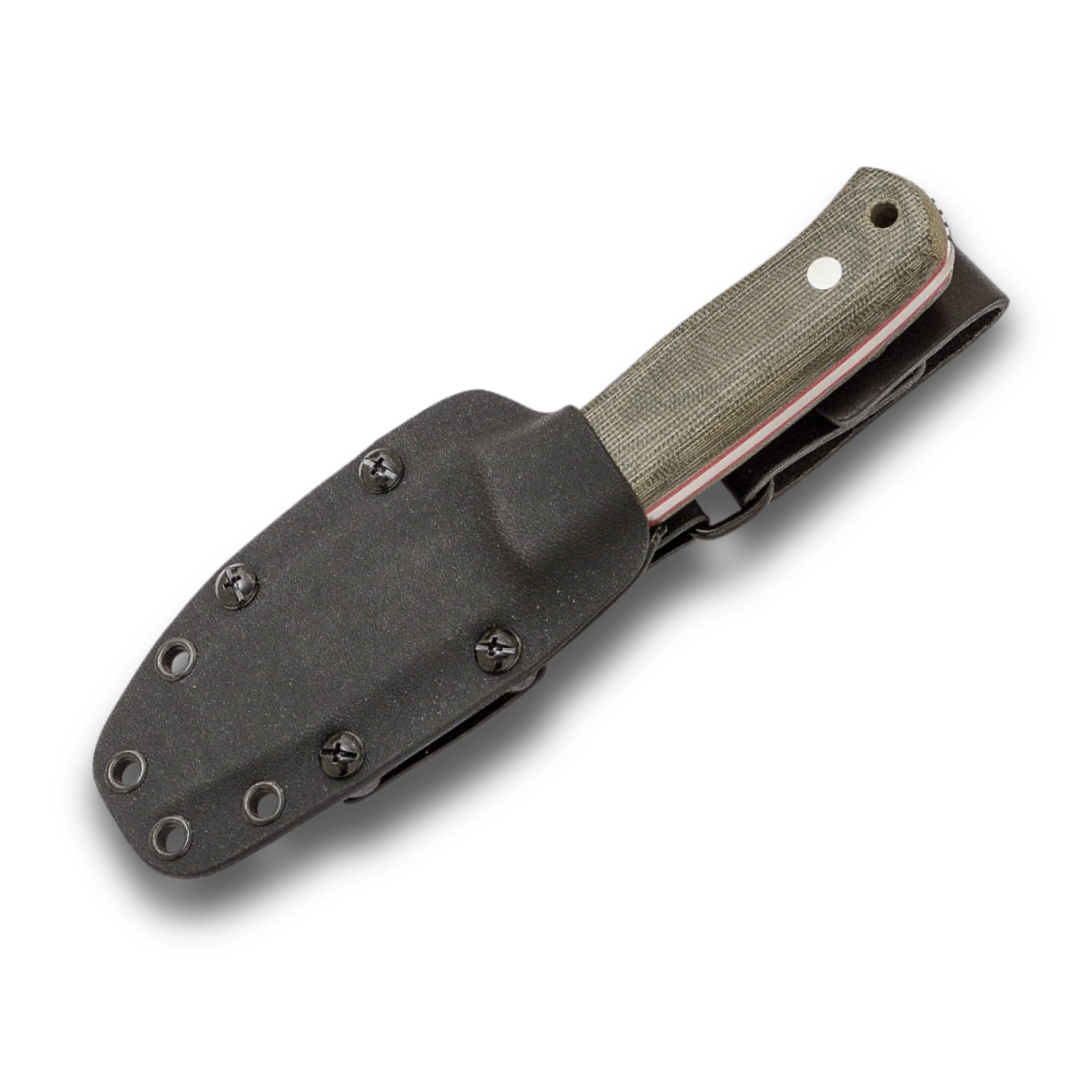 Joker TS2 CV142-K Survivalmesser „Erizo“ – 9,5 cm Klinge, grüner Canvas-Micarta-Griff, Kydex-Scheide – Bushcraft-, Jagd-, Angel- und Outdoor-Messer