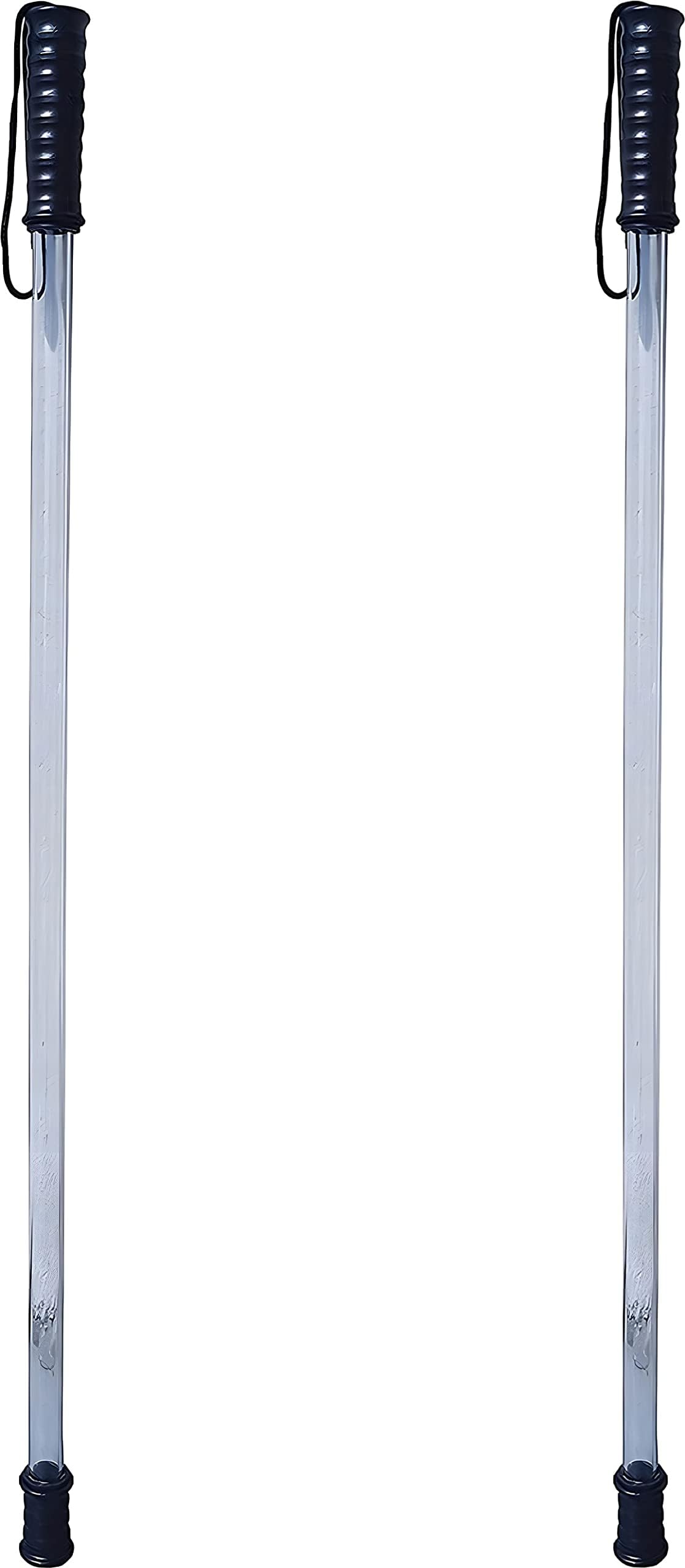 Robustt Polycarbonate Security Stick (Pack of 2) High Impact Resistance, Durable, Light Weight, Scratch Proof, Anti Slip Bottom Security Stick/Walking Cane