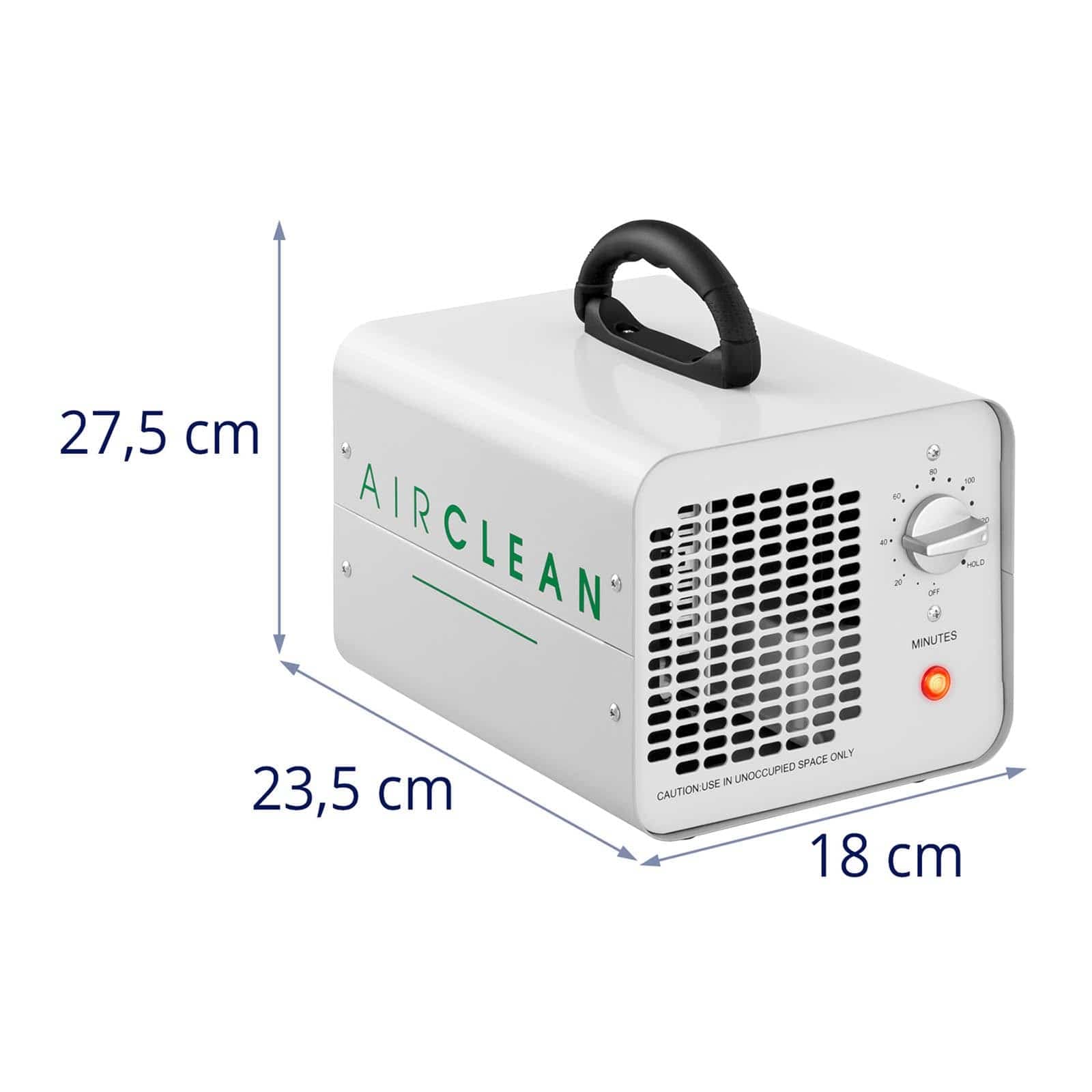 Ozongenerator Luftreiniger Ozongerät AIRCLEAN 10G-WL (10000mg/h, 102 W, Timer bis 120 min, Filter: Edelstahl) Geruchsentferner Geruchsneutralisierer