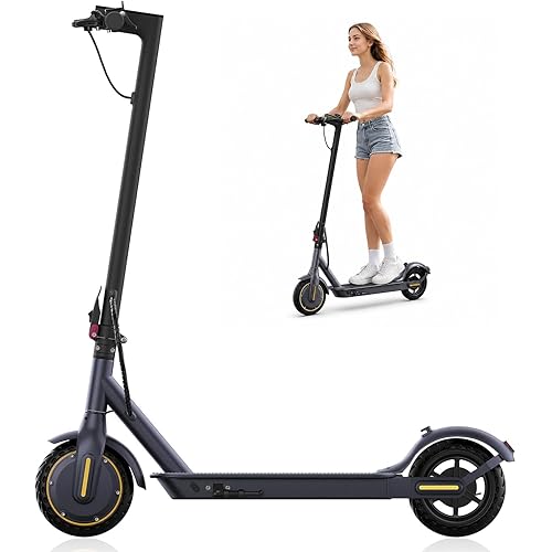 NAVIC Electric Scooter with Dual Suspension, 8.5”/10" Tires, 350W/500W Motor, 19/22 Mph, Max 22/25/27/49Miles Range, Foldable E Scooter for Adults with Braking, App Control