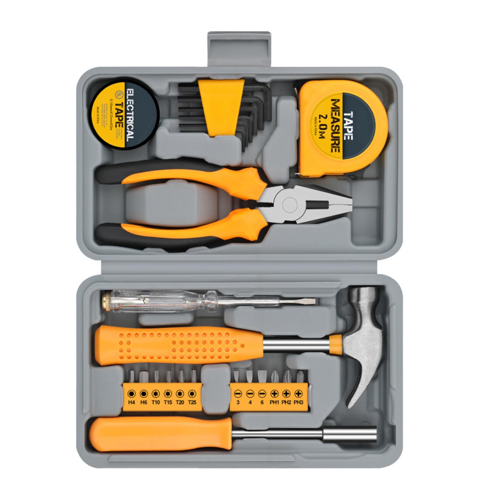 Msioytog 24 Pieces Of Wholesa Home Repair Toolkit Hexagonal Screwdriver Pliers Heavy Duty Ergonomic Portable Storage Bag For Household Maintenance Home Tool Set High Carbon Steel