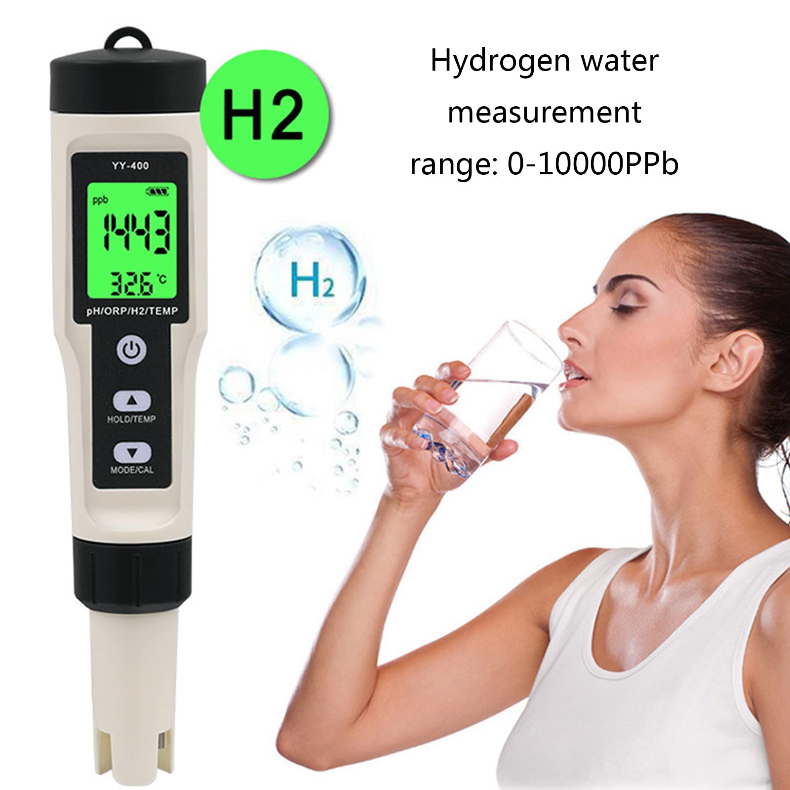 Misuratore di qualità dell'acqua portatile PH Meter pH/ORP/H2/TEMP Meter per la casa