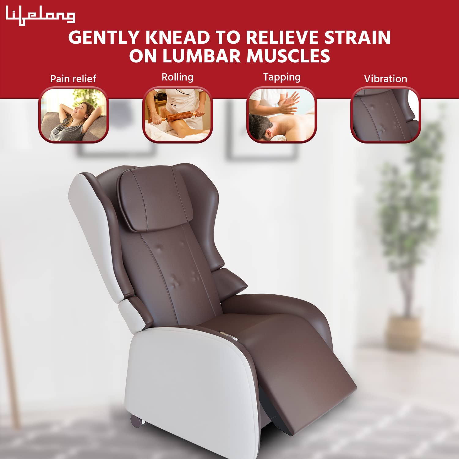 Lifelong LLM567 Fully Body Foldable Chair Massager with Recliner and Powerful 3D Back, Leg and Foot Rollers for Massage for Home|Massage Chair for Full Body Relaxation at Home (1 Year Warranty) Lifelong LLM567 Fully Body Foldable Chair Massager with Recliner and Powerful 3D Back, Leg and Foot Rollers for Massage for Home|Massage Chair for Full Body Relaxation at Home (1 Year Warranty)