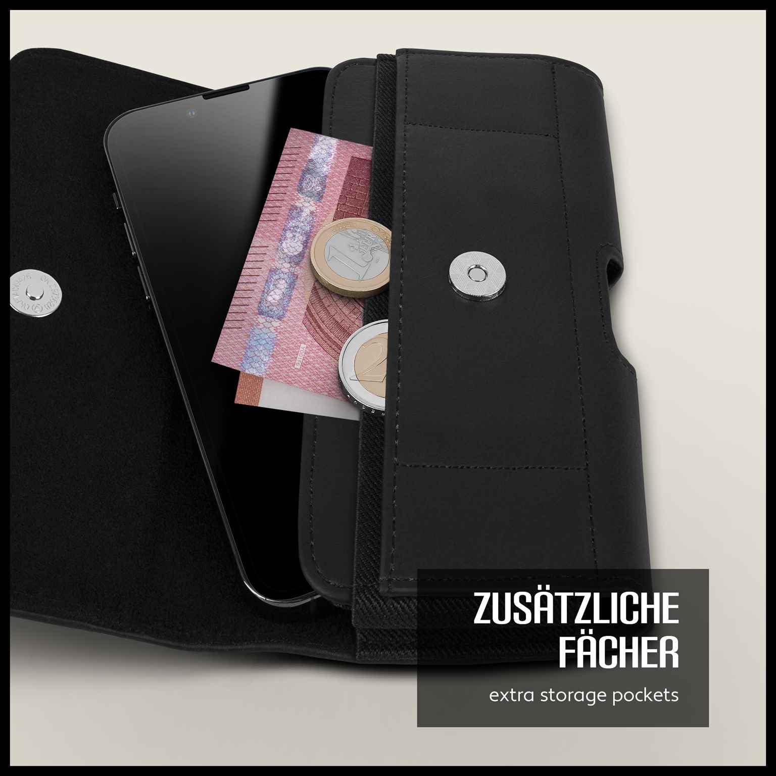 Étui Ceinture Cuir Végétalien Pour Xiaomi Redmi Note 14 Pro 5G - Avec Clip Et Fermeture Magnétique | Protection 360°