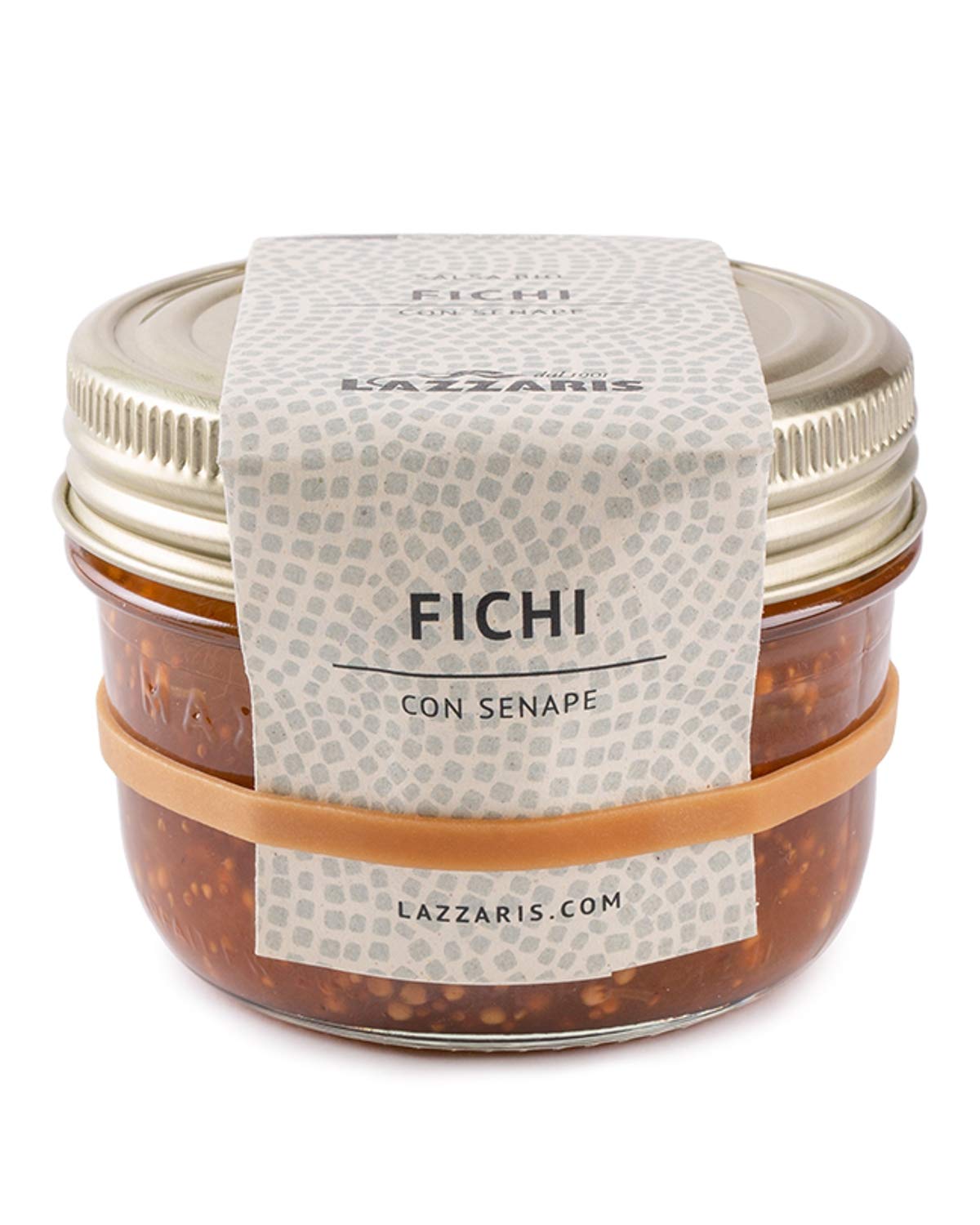 Lazzaris 1901 - Salsa di fichi con senape bio 230 g Gourmet - 4 vasi per cartone