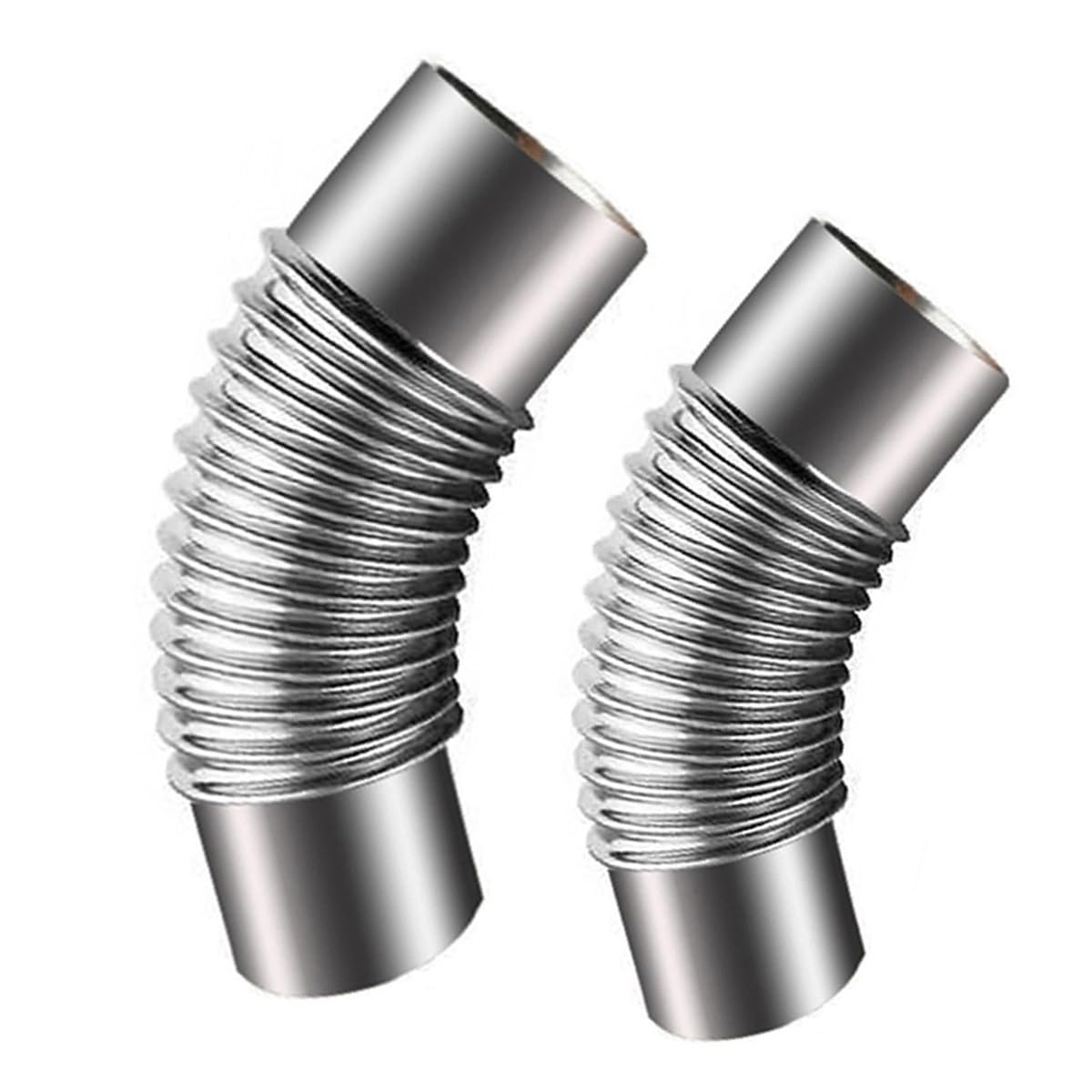 Codo de 45° de 2,75 Pulgadas, 2 Unidades de 7 cm, Adaptador de Tubo de Escape de Estufa de Acero Inoxidable, Codo de Tubo de Estufa, Tubo de Escape para Calentador de Agua.