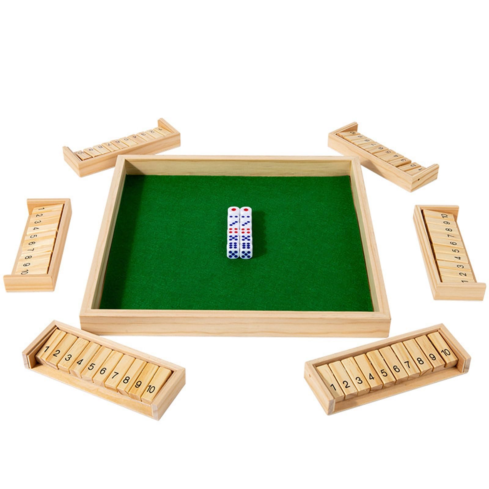 Shut The Box Juego de Dados for Adultos Clásicos de Madera Ajedrez