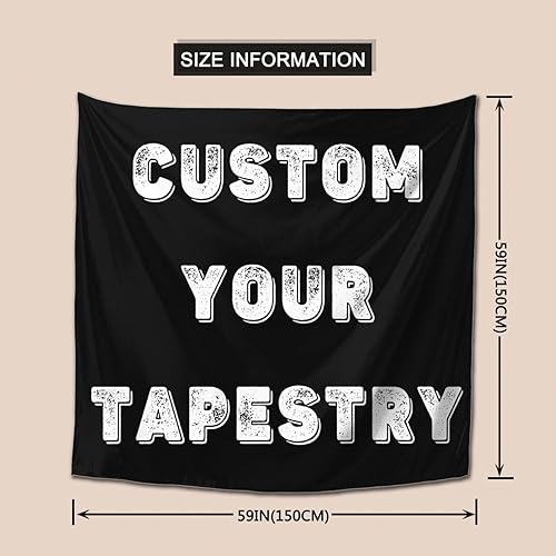 Miniatura 3 de Pancartas y letreros personalizados para cargar imágenes de tapiz personalizado para dormitorio, 59 x 59 pulgadas
