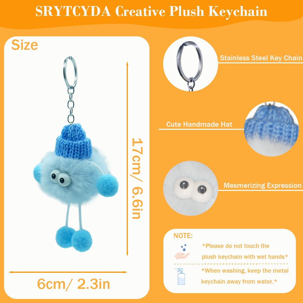 Cute Plush Keychains for Women, Plush Keychains for Backpacks Decorative Birthday Gifts, Party Rewards, Meet Gifts