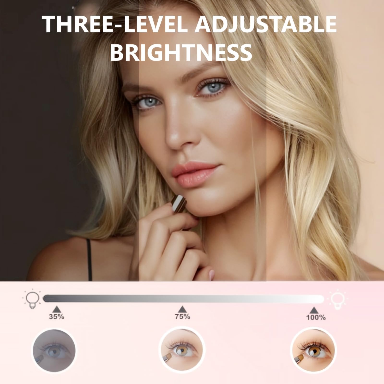 Sin Cable Luces Tocador con 4000mAh, Led Luz Maquillaje Lamparas, 360° Giratorio, Luz LED Adhesiva USB Recargable Magnetica Inalambrica, Luces sin Cables para Baño, Espejo, Interior