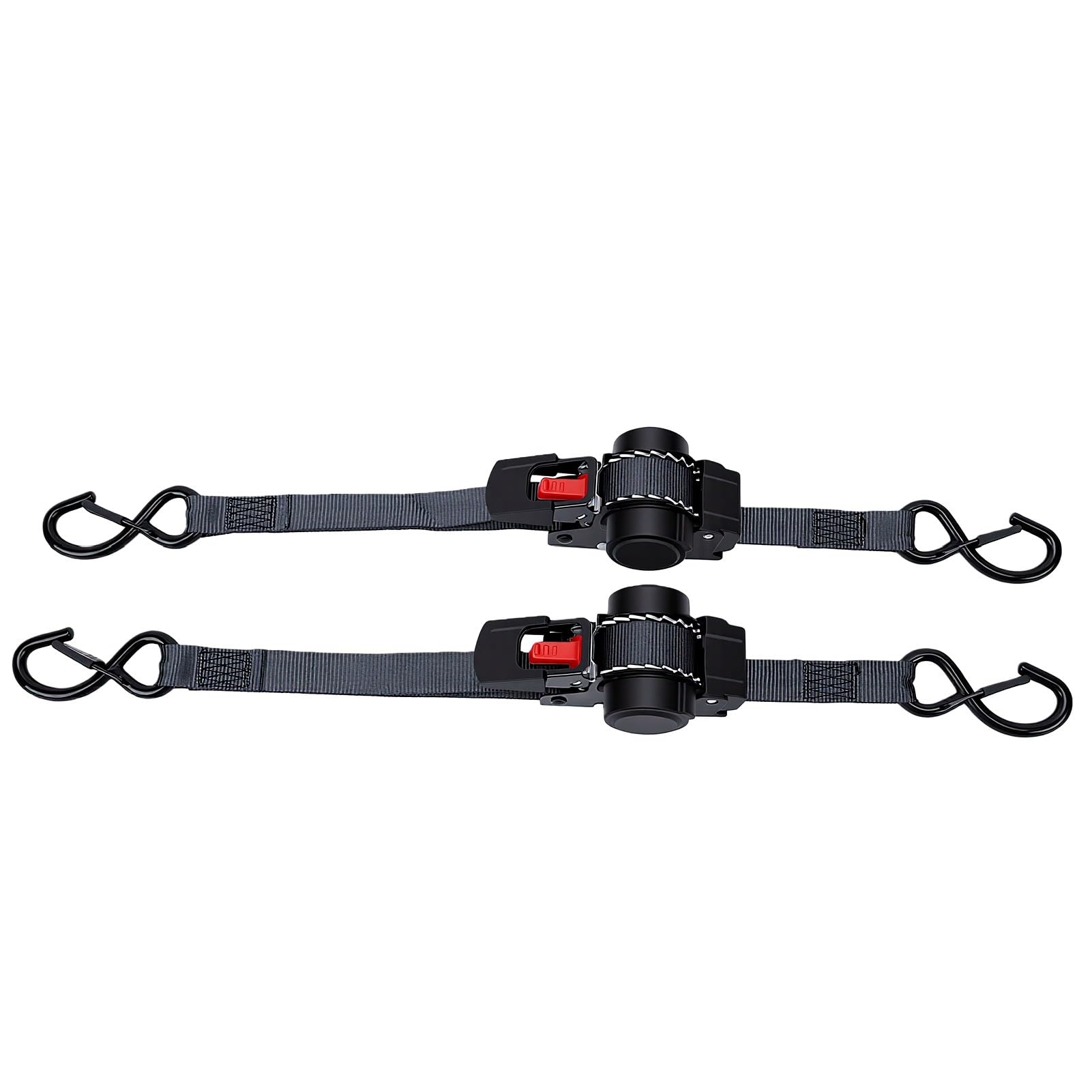 Karlak Cinghie a Cricchetto Retrattili Set di 2 Cinghie di Ancoraggio Autoretrattili per Carichi Pesanti 1 Pollice X 11,5 Piedi Resistenza Alla Rottura 1800 Libbre per il Trasporto Merci su Camion