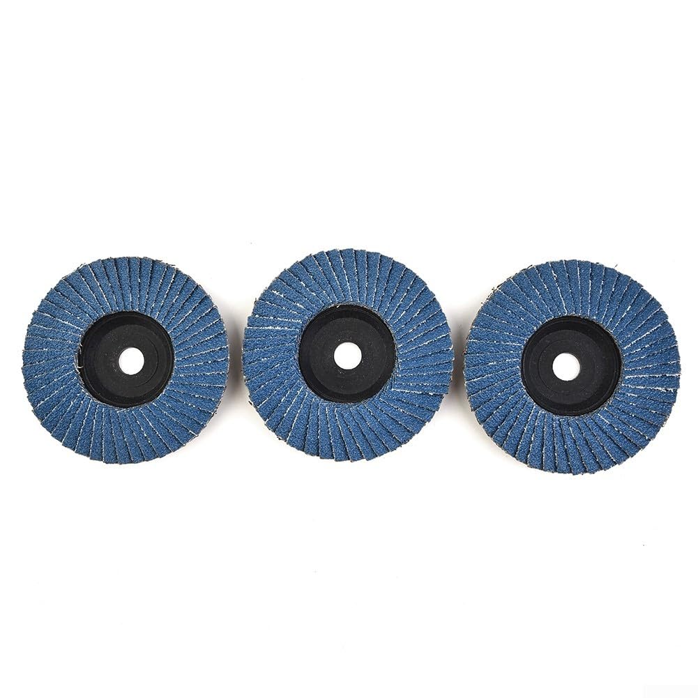 Efficienti 3 dischi abrasivi da 75 mm per smerigliatrice angolare, dischi lamellari in zirconio per metallo e acciaio legato
