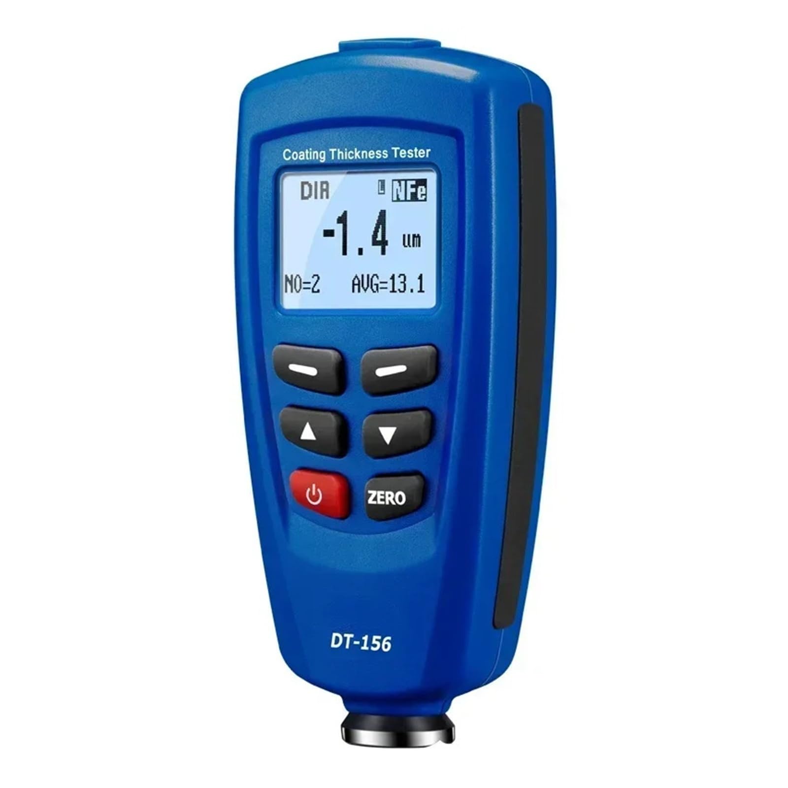 Miernik grubości powłoki DT-156 1250um z podwójnym prądem magnetycznym i mikronami do lakieru samochodowego, metalu motoryzacji Z automatyczną kalibracją(Blue)