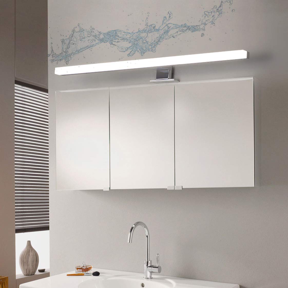 Luz espejo baño, luz espejo LED, iluminación imagen LED regulable, lámpara frontal pared ahorro energía IP44 luces aplique maquillaje LED impermeables ideales para lavar