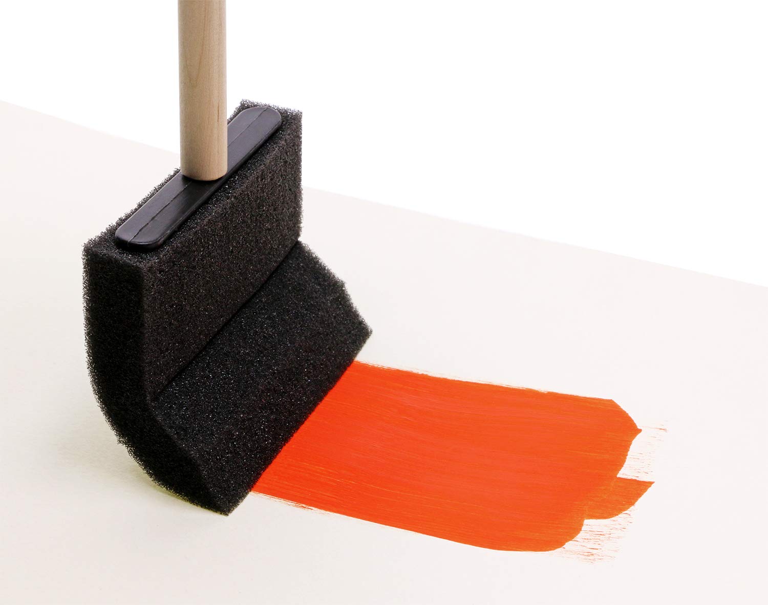 Brosses éponge Manche Bois 10 Pinceaux En Mousse Avec Manche Bois - Pour Peinture Acrylique, Aquarelle Et Artisanat - Enfants Et Adultes Tampon Mousse Peinture