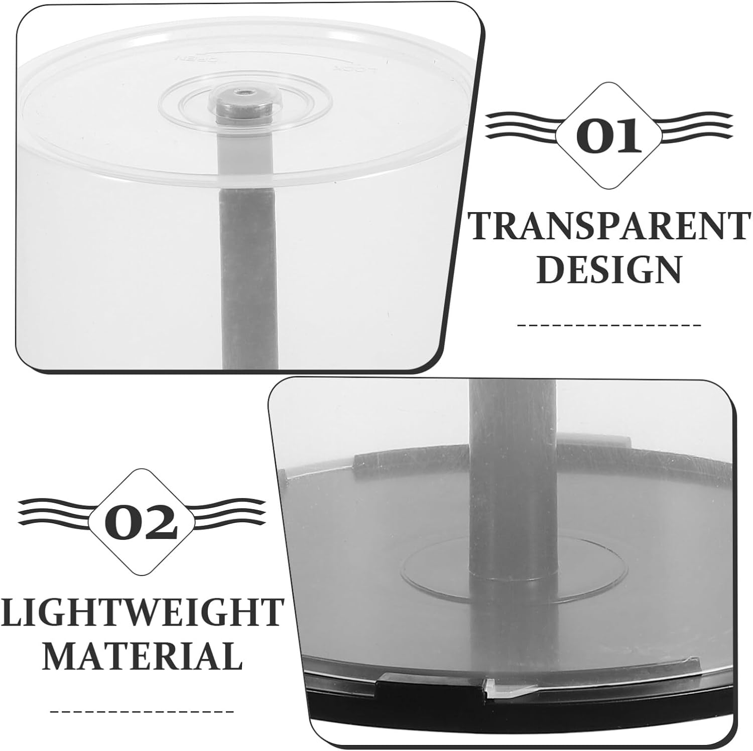 Cabilock Plastic Dvd Storage Holder Capacity Cd Storage Container Material Space-saving Design for Easy Organization and of Discs for Desktop and Bookshelf Use