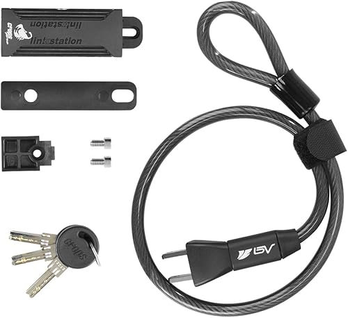Miniatura 6 de BV Candado de bicicleta, montaje en cilindro de doble bloqueo, cable de 3.9 x 27.6 in, bloqueo de cable antirrobo para bicicleta (fabricado en Japón)