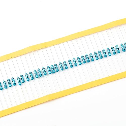 Vista 84 de Chanzon 100pcs 1/2W (0.5W) 100 Ohmios Resistencia fija de película metálica Ohmios 0.01 ±1% Tolerancia 100R MF Resistencias de orificio pasante