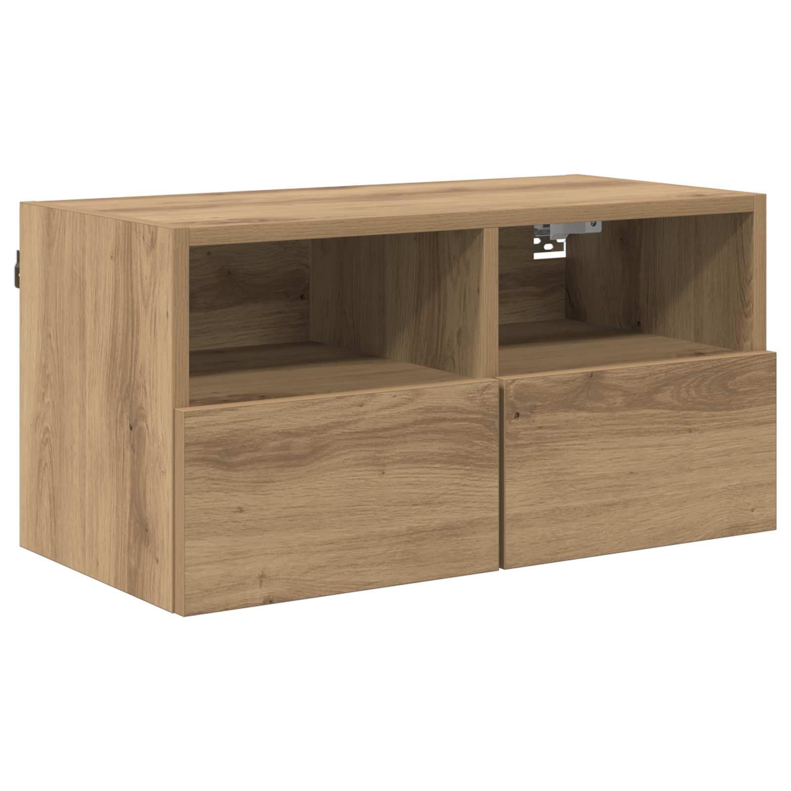Szafka pod telewizor naścienny, 2 sztuki rękodzieła, 60 x 30 x 30
