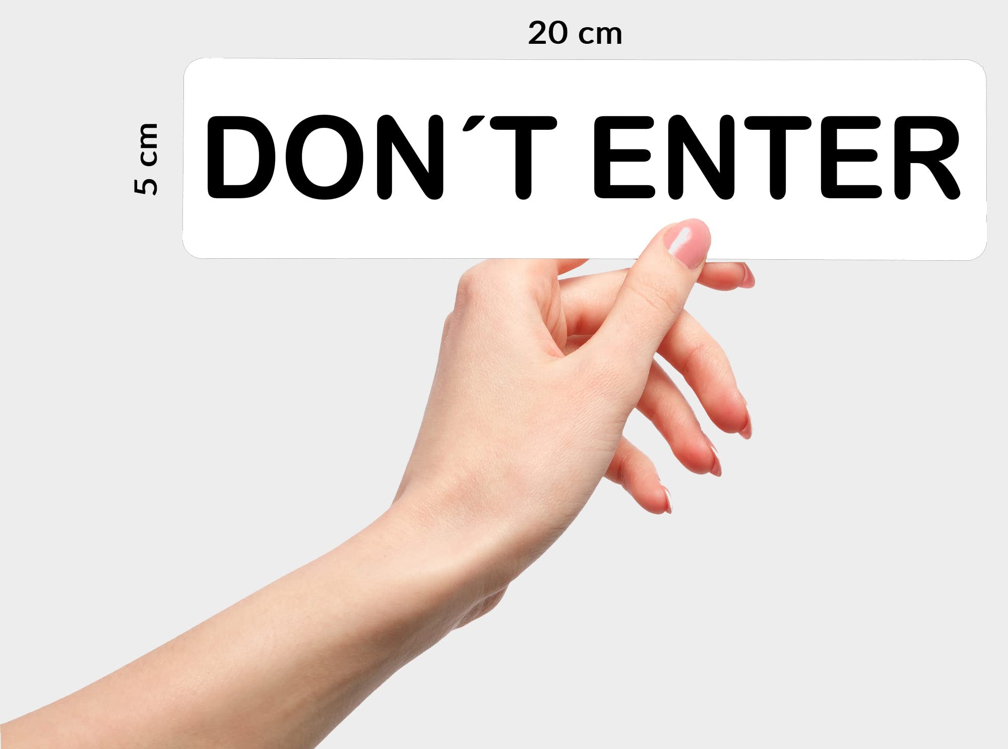 Cartello Porta Adesivo 'DON'T TOUCH' – Segnale Informativo In PVC 200x50 Mm, Resistente UV, Made In Spain - 2
