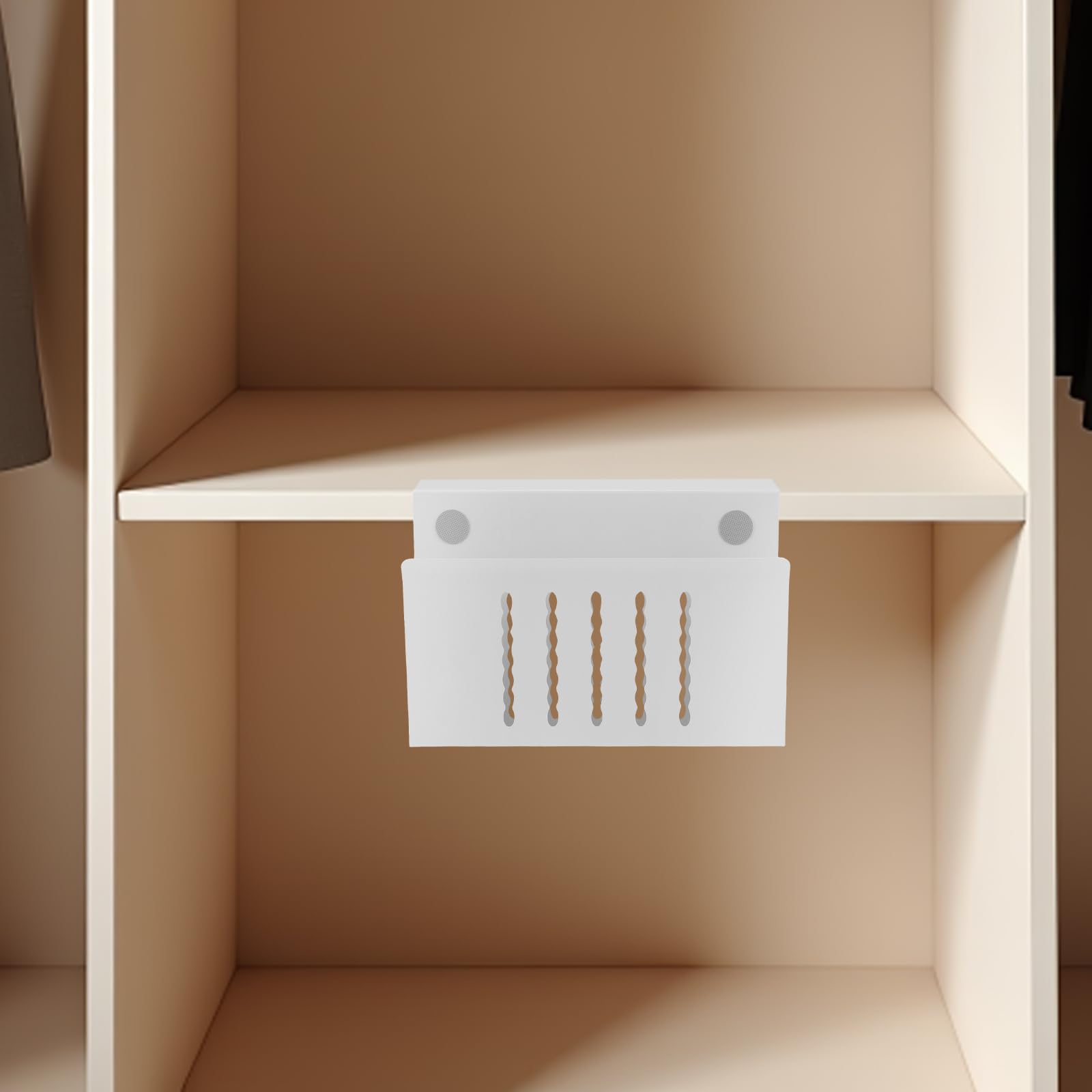 VANZACK Supporto Portatile per Laptop Bianco in Ferro per Scrivania | Installazione senza Foratura, Struttura Ventilata per Raffreddamento, Uso in Ufficio e Casa