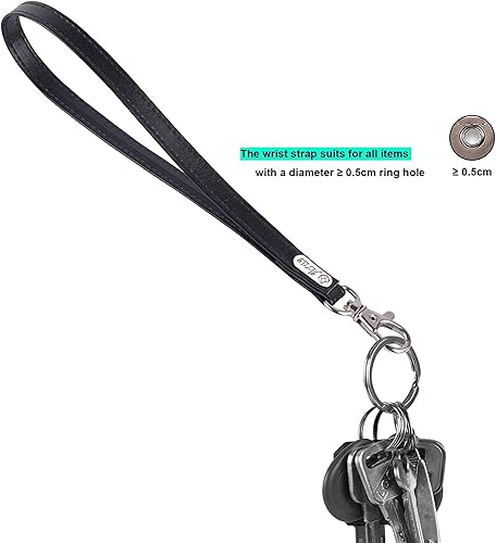 Miniatura 2 de Arae Correas de muñeca de mano, piel sintética con cerradura para teléfonos celularescámarasunidades USBllaverosidentificación soporte para