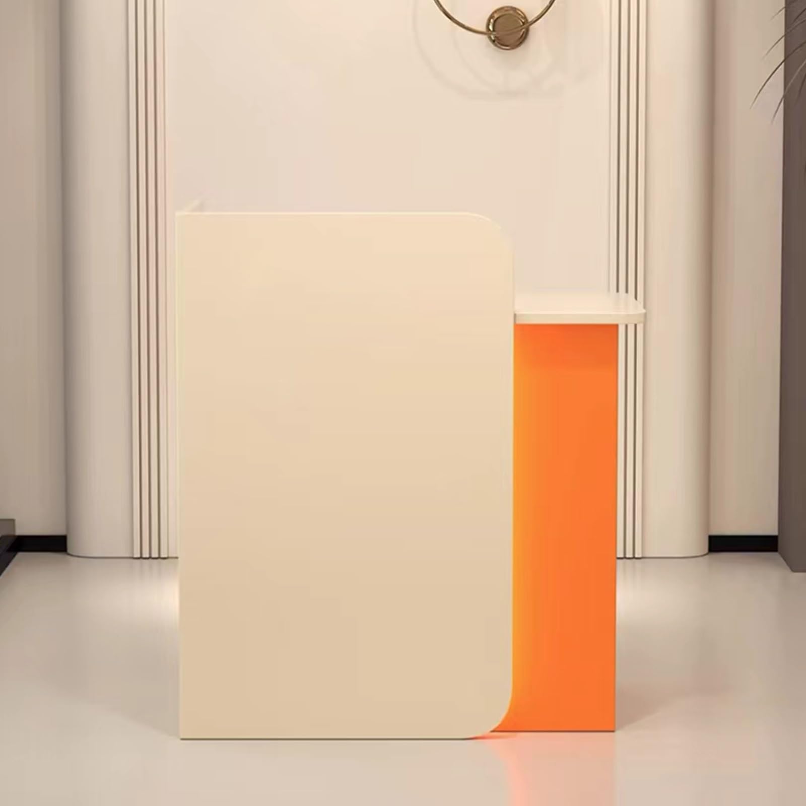 Bancone Reception Moderno per Negozio di Vendita, Piccolo banco Cassa e bancone Bar con Larghezza 60 cm