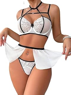 لانجيري سكسى لانجرى مثير شفاف بنمط فستان مزخرف بورود مكشوفمن الظهر مع ميكروجيب قصيره مثيره جدااا بيبى دول قميص نوم حريمى انيق من Four H كود 484