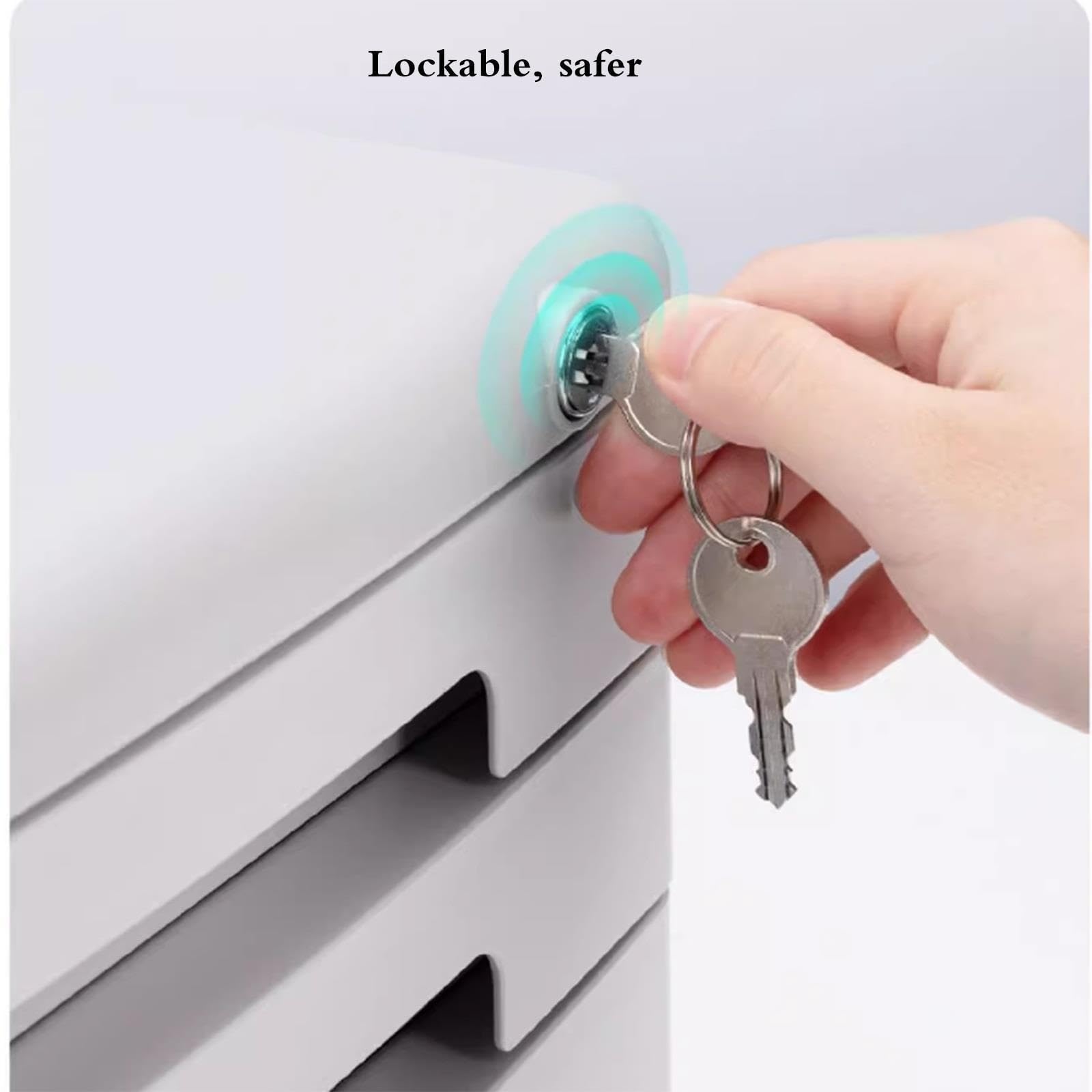 Classeur Verrouillable À 5 Niveaux Boîte Rangement Pour Fournitures Bureau