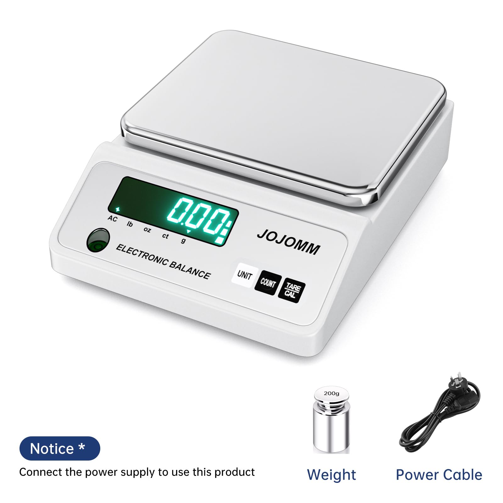 Bilancia da laboratorio 5000 g x 0,01 g, bilancia elettronica ad alta precisione, bilancia analitica accurata 0,01 g, bilancia digitale industriale scientifica per grammi, per cucina, gioielli