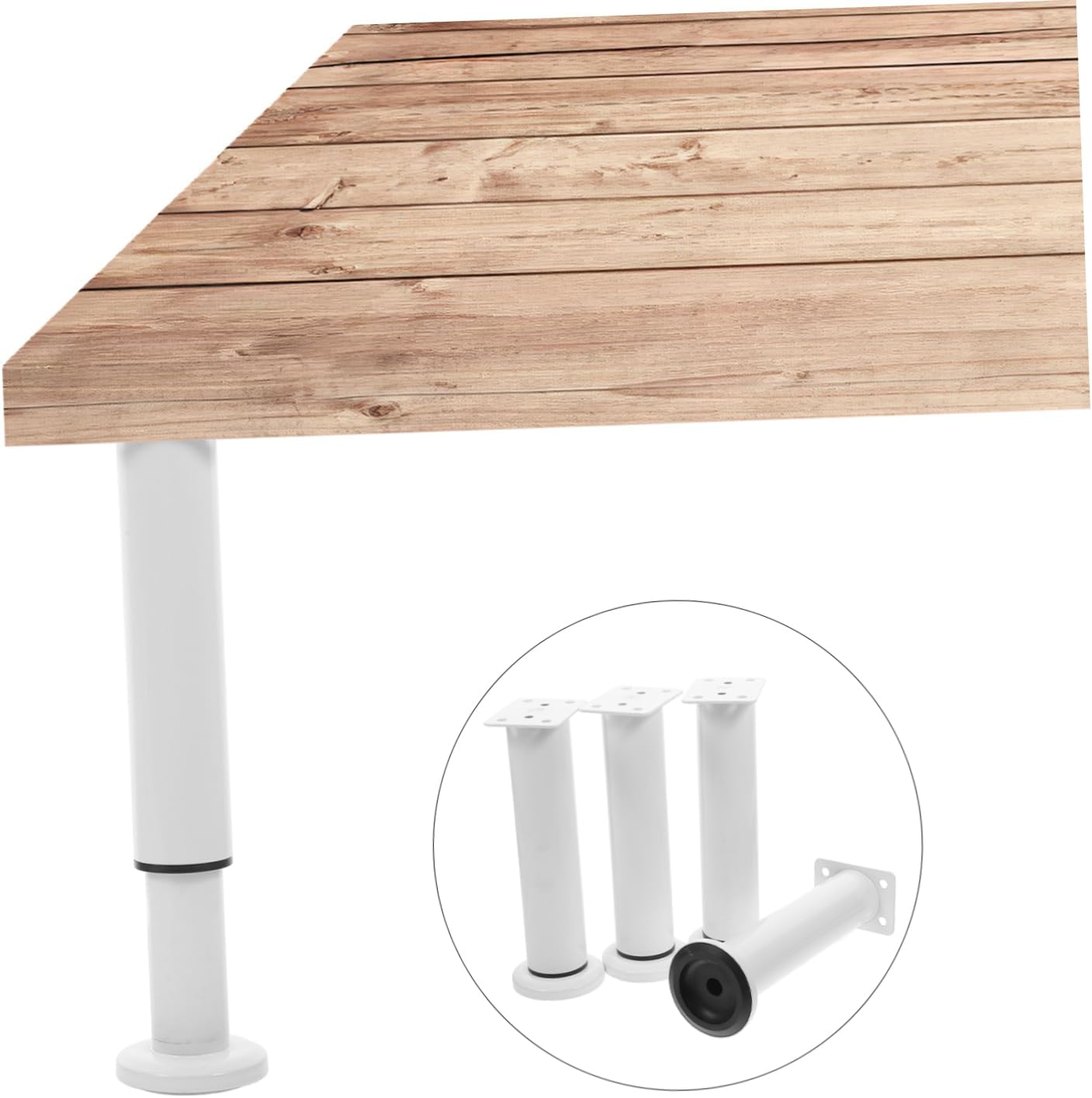 4pcs Adjustable Metal Furniture Legs for Sofa Bed and Cabinet Heavy Duty Support Feet Height Extenders for Couch and Coffee Table