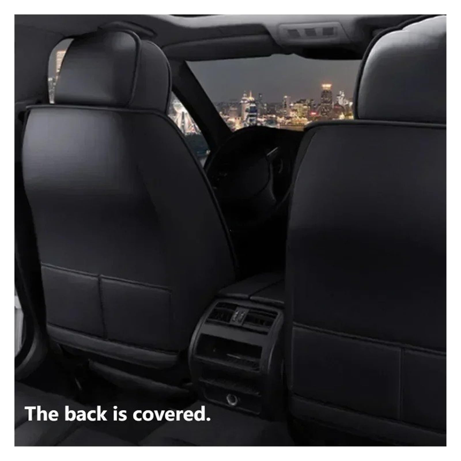 Cubre Universal Ajuste Universal para Mayoría Los Accesorios SUV Juego Fundas Asiento Cuero PU Protector Banco Frontal Único Dividido Cuatro Estaciones