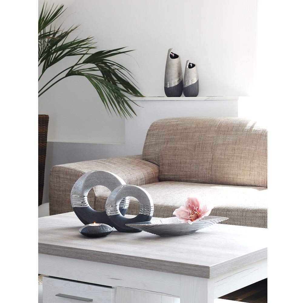 Tavolo allungabile 120-170x80 cm in ceramica antracite - Dorito