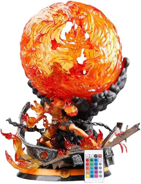 QAQWER Lamps Anime High 22.8inch/58cm Large One Piece Anime Figure with 16 Color Variable Lighting Effect for Birthday or Holiday Creative Gifts