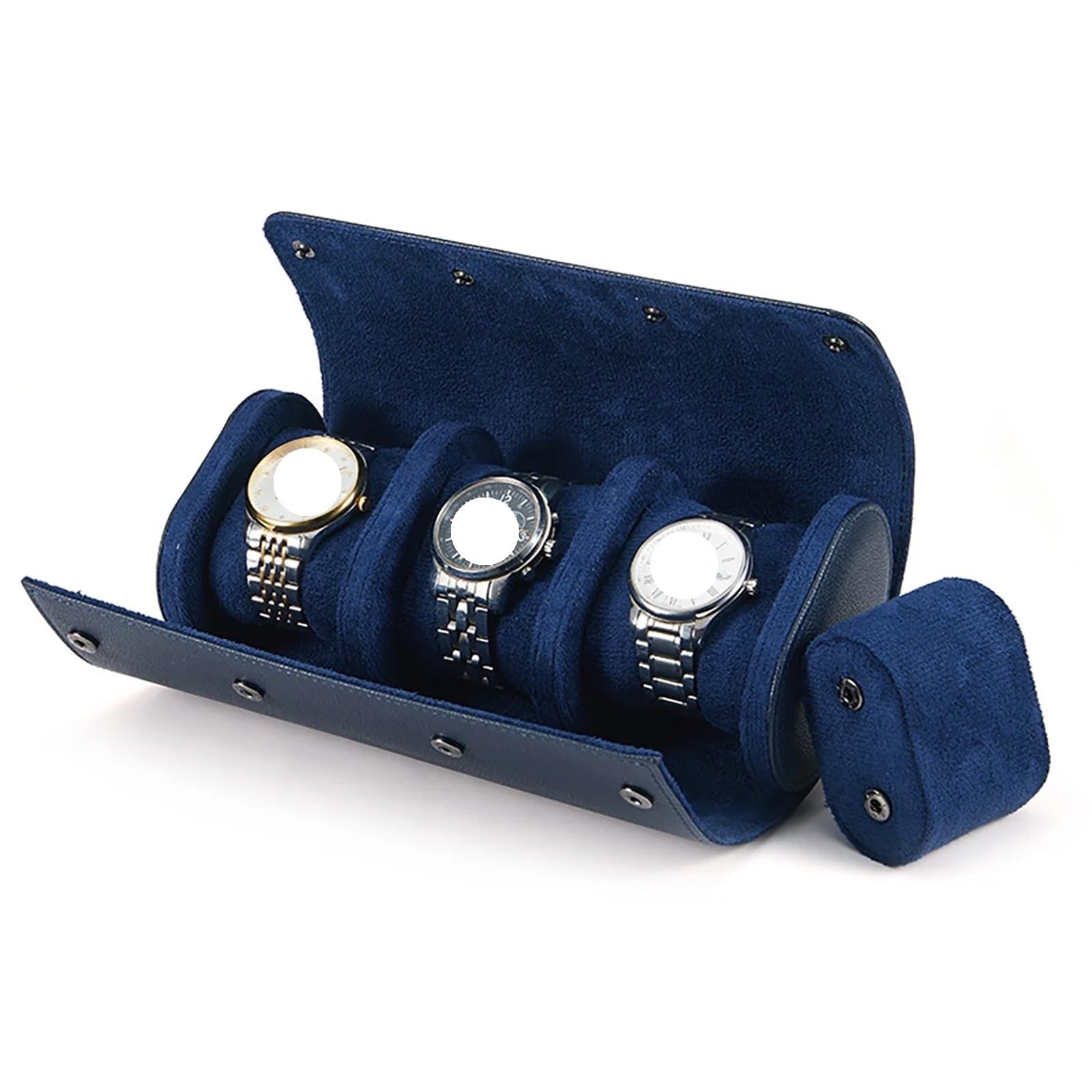 Scatola for Rotoli Di Orologi Da 2 Pezzi Per Orologi | Organizzatori di archiviazione for display in pelle moda borsa nera marrone blu da 1/2/3 slot