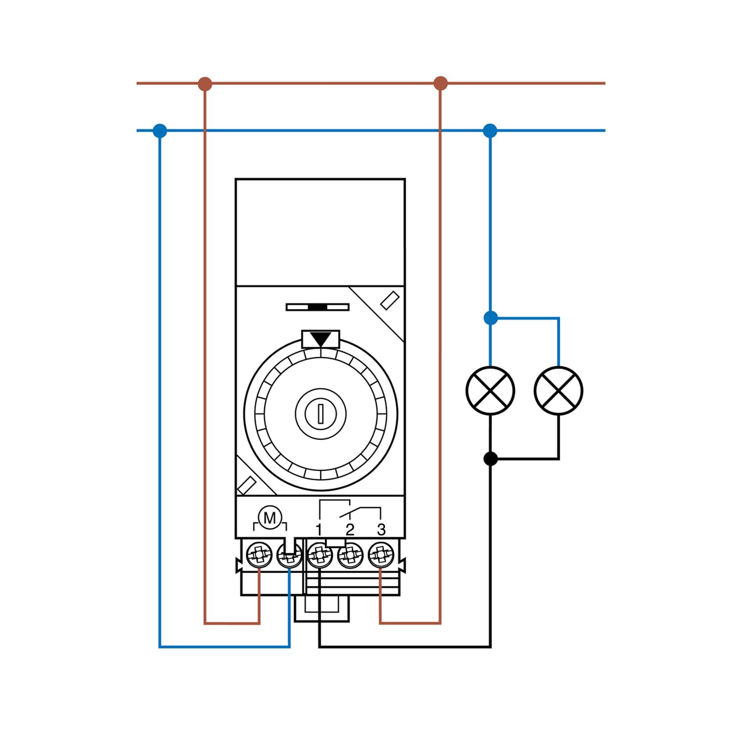 Finder serie 12 - Interruptor horario diario 1 contacto conmutado 16a 230vac