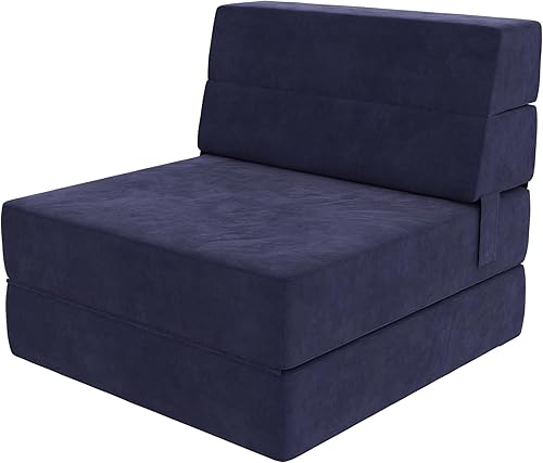 DHP Comfy - Silla abatible y cama convertible 3 en 1 diseño en azul