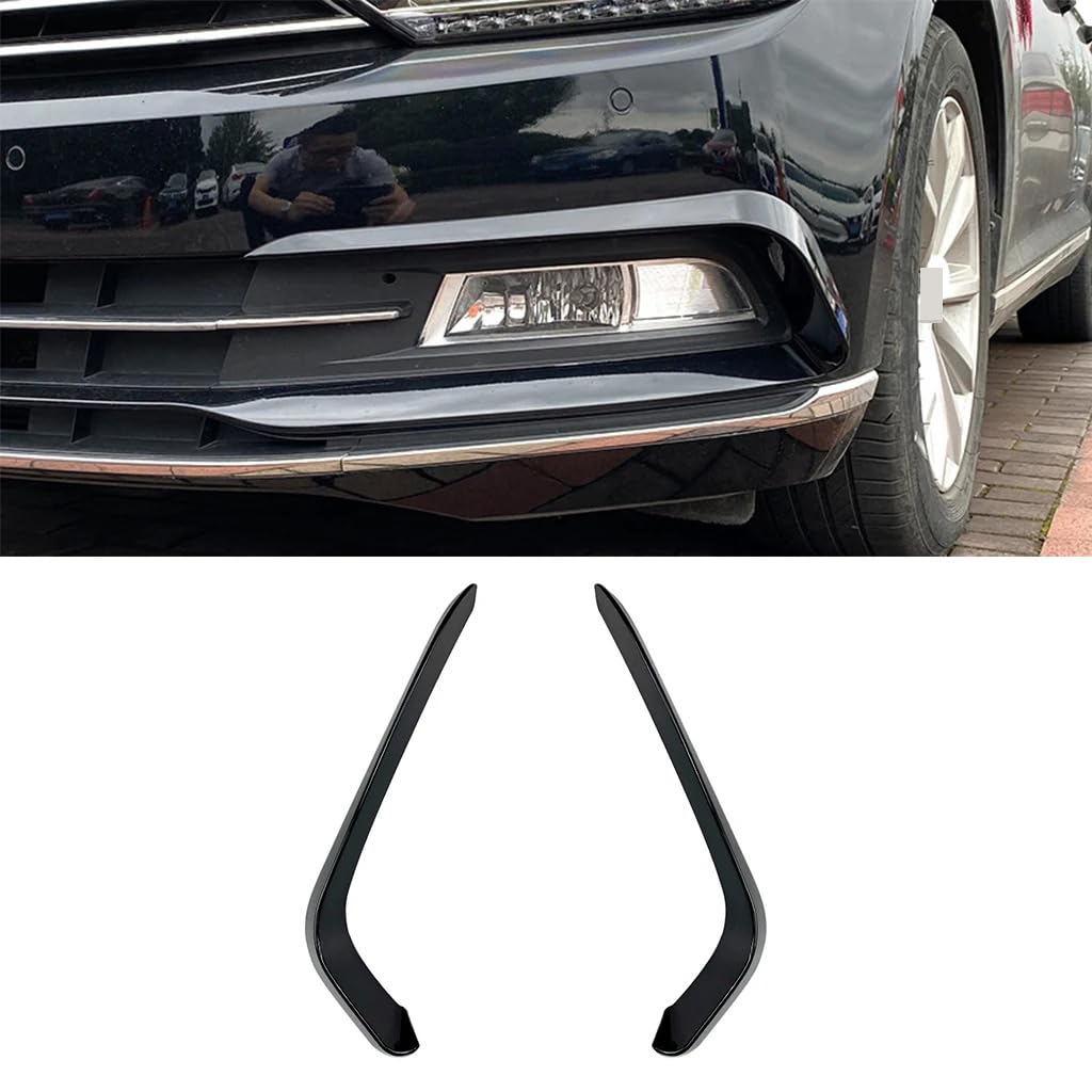 Osłona grilla świateł przeciwmgielnych przedniego zderzaka dla VW Passat B8 Variant R Line 2016-2019 Akcesoria do dekoracji świateł przeciwmgłowych samochodu,Glossy Black