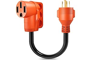 30 Amp to 50 Amp Camper Electrical RV Generator Adapter Cord